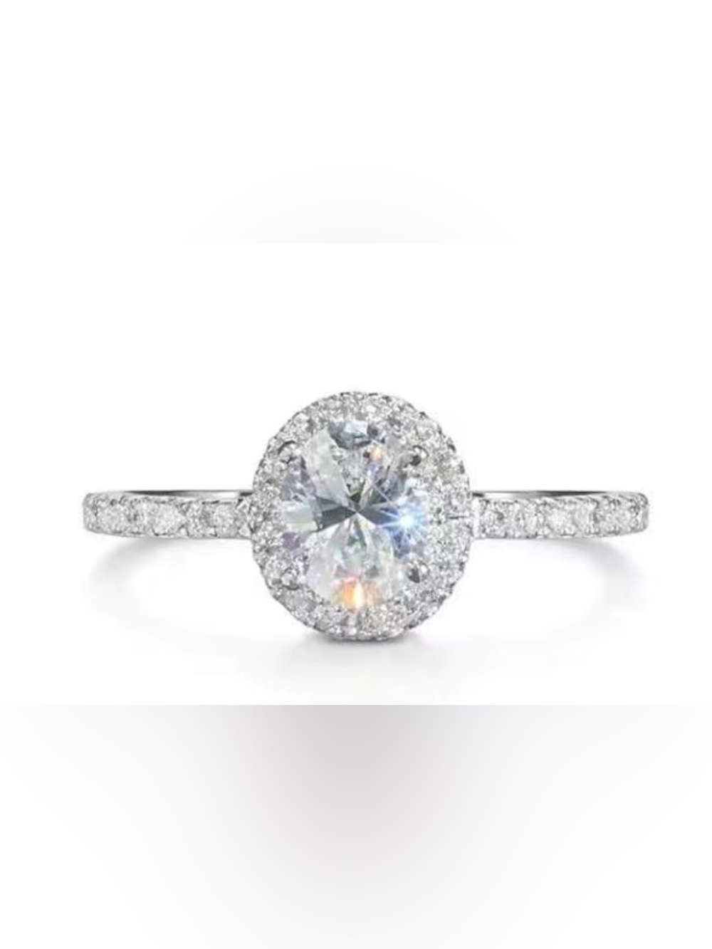 Sterling Silver S925 Moissanite Diamond Rings 1.5CT(SIZE-8)